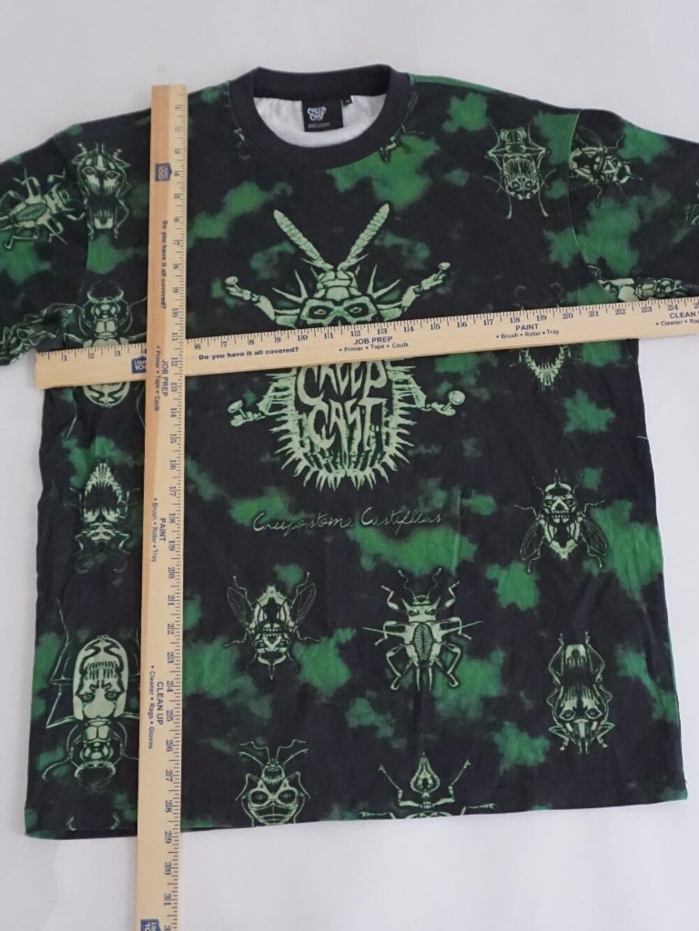 Creep Cast Black Green Bug Graphic Limited Release Streetwear Cotton Tee S - Picture 3 of 9